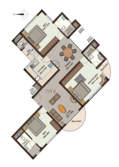 3 bhk flats in Calicut